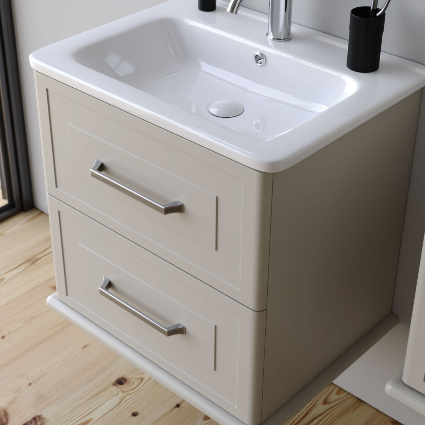 Terra Matt Cherry 80 cm Bathroom Cabinet Set
