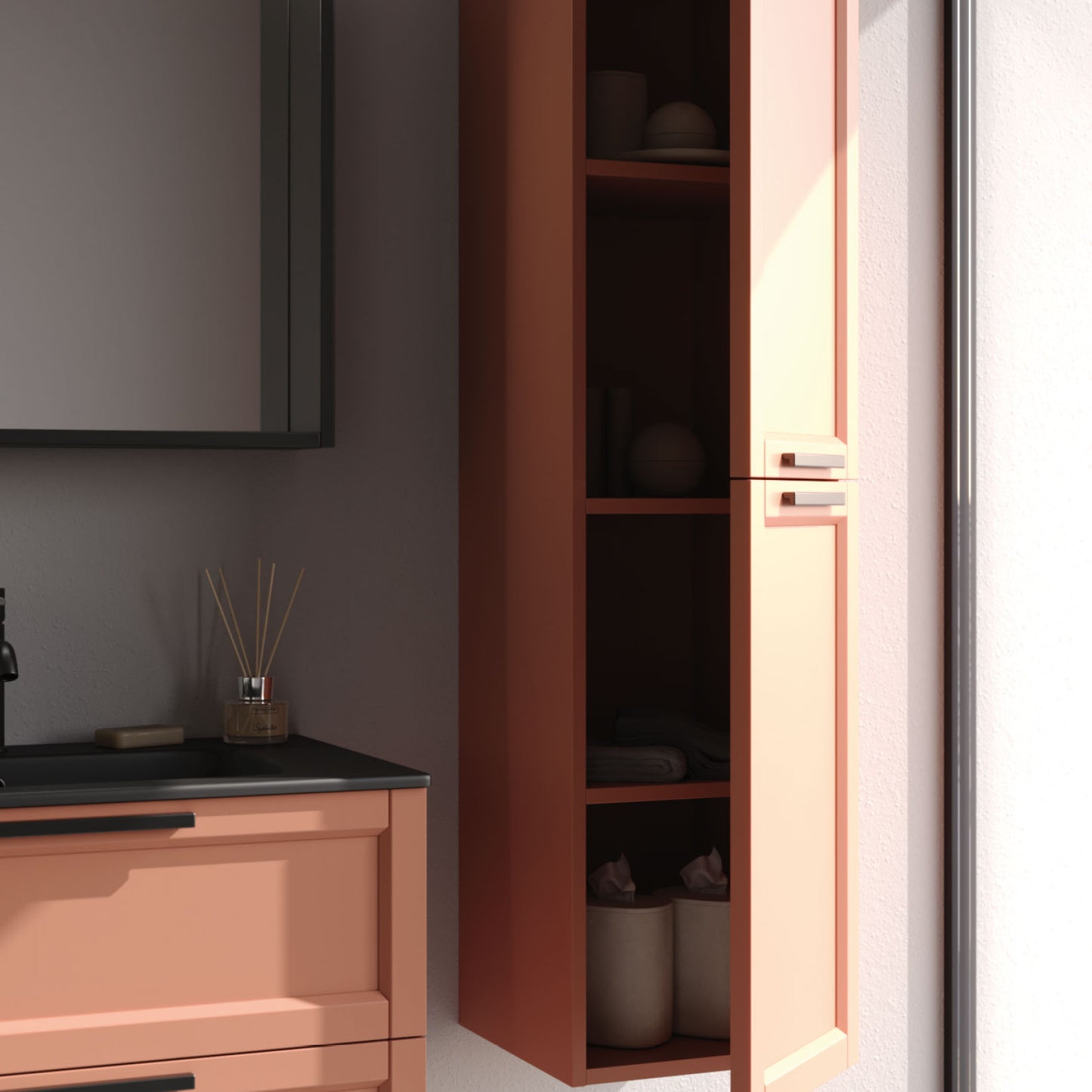 Laguna Matt Cement Grey 60 cm Bathroom Cabinet