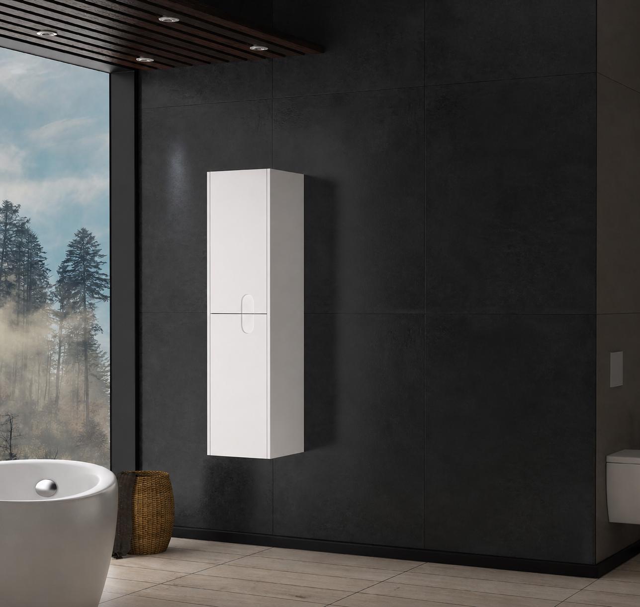 Ada 80 cm White Bathroom Cabinet Set or Single Options - Ready to Install, Pre-Assembled, Wall Mounted
