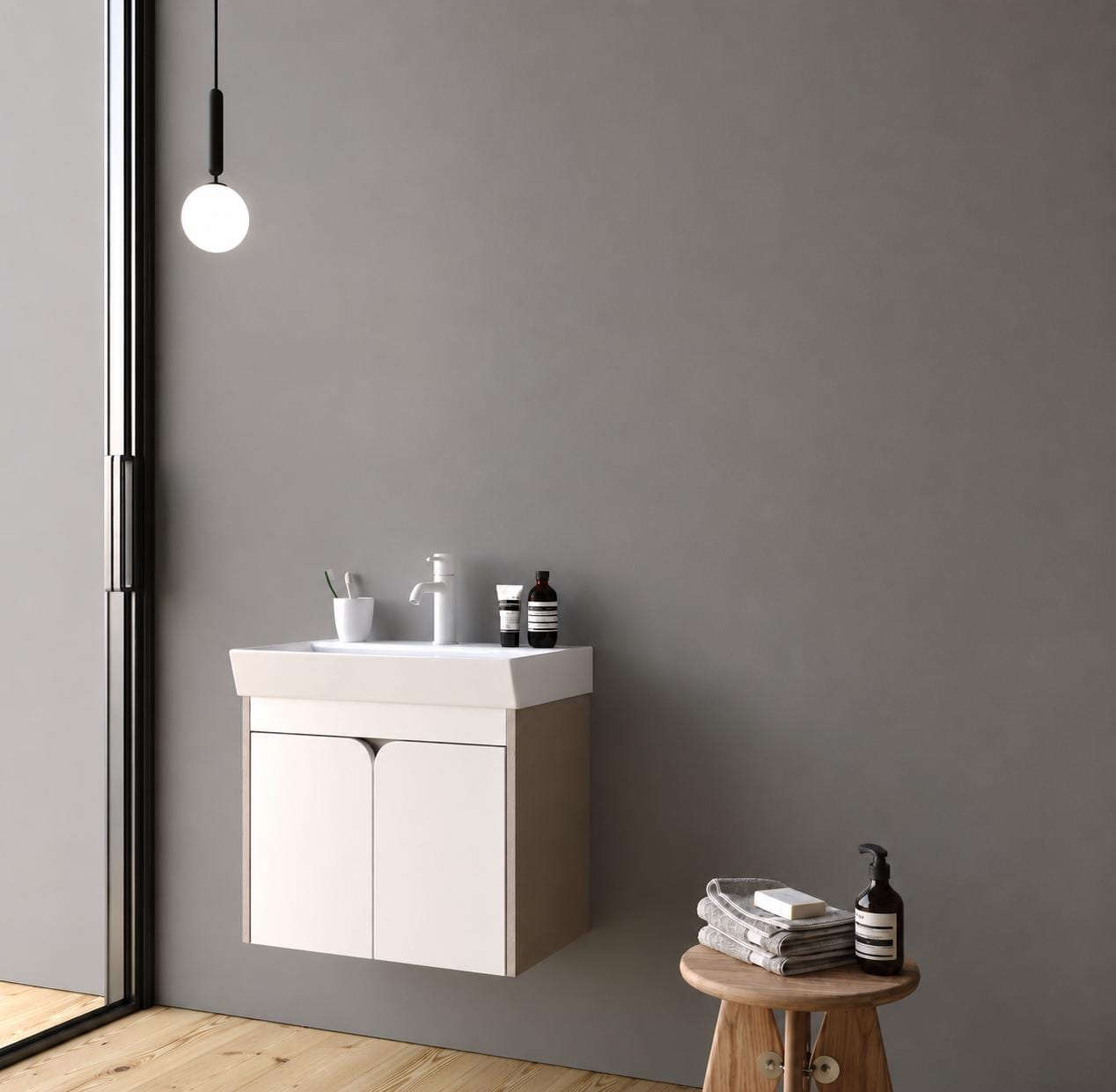 Miya 50cm Dafne MDF/Matt White Bathroom Cabinet Set or Single Options- Ready to Install, Pre-Assembled, Wall Mounted
