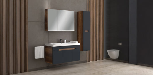 Trend Baroq / Matt Antracite 105 cm Bathroom Cabinet Set