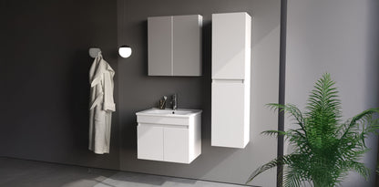 Defne Matt White 65 cm Bathroom Cabinet Set
