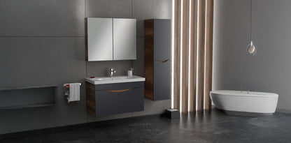 Smile Baroq /Matt Antracite 85 cm Bathroom Cabinet Set