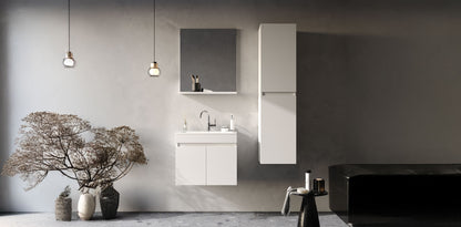 Lotus Matt White 60 cm Bathroom Cabinet Set