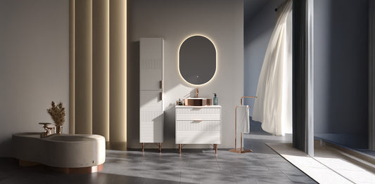 Fiore White 65 cm Bathroom Cabinet Set