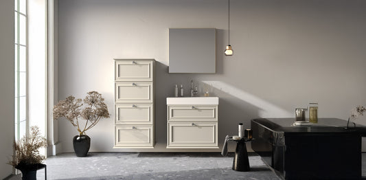 Stella Matt Silk Grey 70 cm Bathroom Cabinet Set