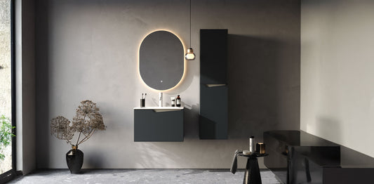 Braga Matt Antracite Grey 60 cm Bathroom Cabinet Set