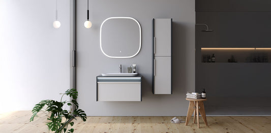 Royal Matt Antracite / Matt White 80 cm Bathroom Cabinet Set