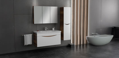Smile Baroq / Matt Coffee 100 cm Bathroom Cabinet Set