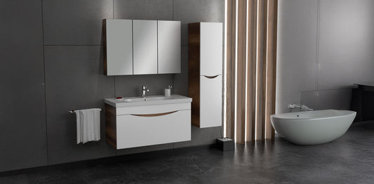 Smile Baroq / Matt Coffee 100 cm Bathroom Cabinet Set