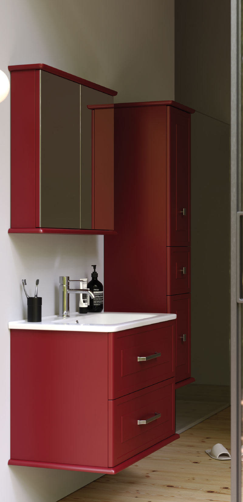 Terra Matt Silk Grey 60 cm Bathroom Cabinet Set