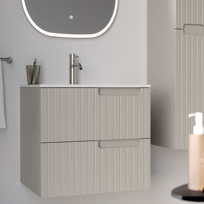 Enza Matt Antracite 80 cm Bathroom Cabinet Set
