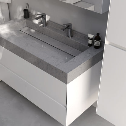 Lucca Matt Cement Grey 120 cm Bathroom Cabinet Set