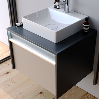 Royal Matt Antracite / Matt Silk Grey 60 cm Bathroom Cabinet Set