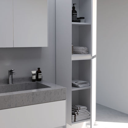 Lucca Matt Cement Grey 90 cm Bathroom Cabinet Set