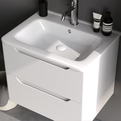 Perla Matt Antracite / Matt White 80 cm Bathroom Cabinet Set