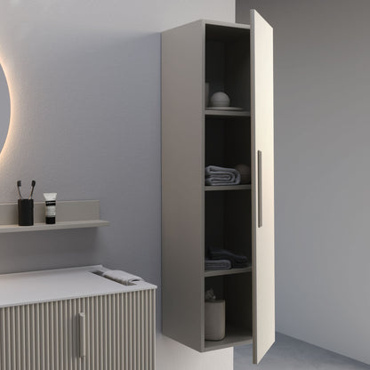 Bari Matt Silk Grey 100 cm Bathroom Cabinet Set