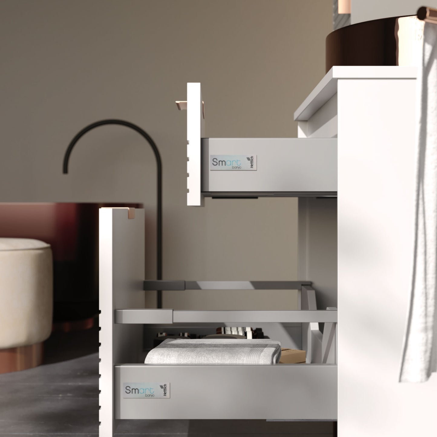 Fiore Claret 85 cm Bathroom Cabinet Set