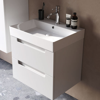 Maddox Matt Cement Grey 85 cm Bathroom Cabinet Set
