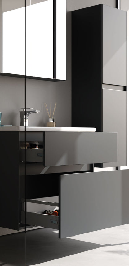 Malaga Matt White 65 cm Bathroom Cabinet Set