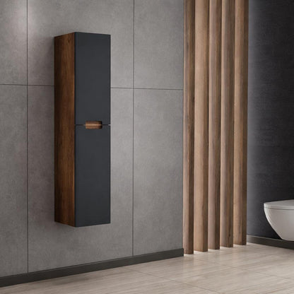 Trend 80 cm Baroque MDF / Matte Anthracite Bathroom Cabinet Set or Single Options - Ready to Install, Pre-Assembled, Wall Mounted