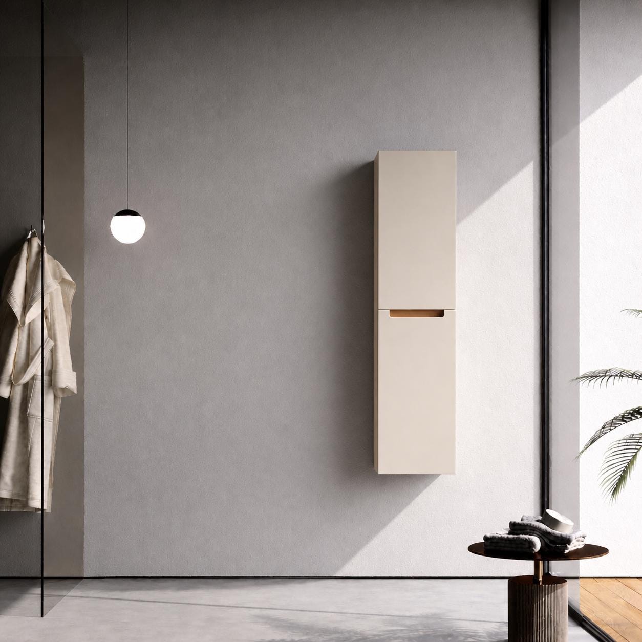 ibiza 60 cm Silk Gray Bathroom Cabinet Set or Single Options - Ready to Install, Pre-Assembled, Wall Mounted