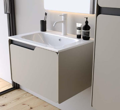 Lyon 60 cm White Bathroom Cabinet Set or Single Options - Ready to Install, Pre-Assembled, Wall Mounted