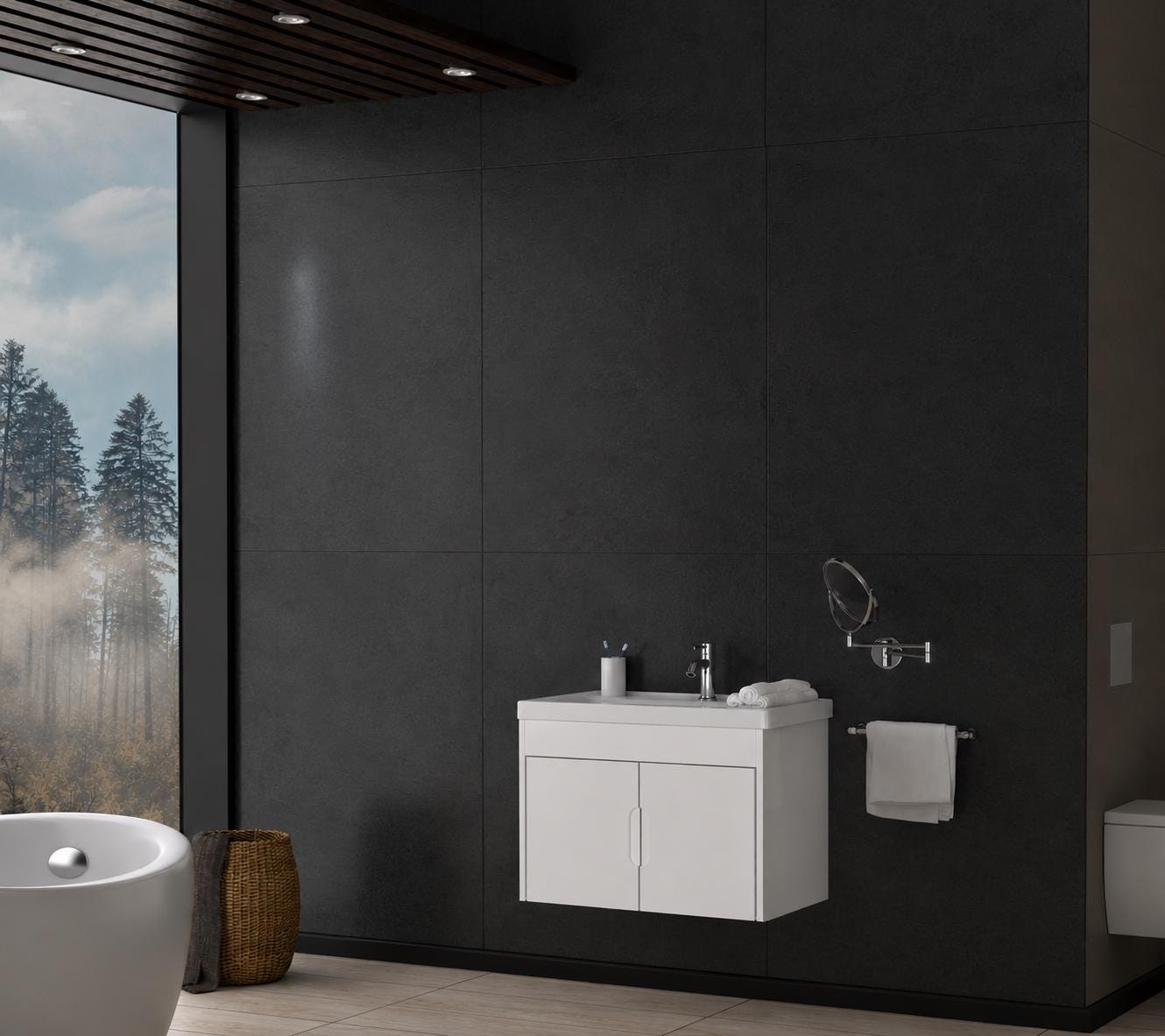 Ada 80 cm White Bathroom Cabinet Set or Single Options - Ready to Install, Pre-Assembled, Wall Mounted