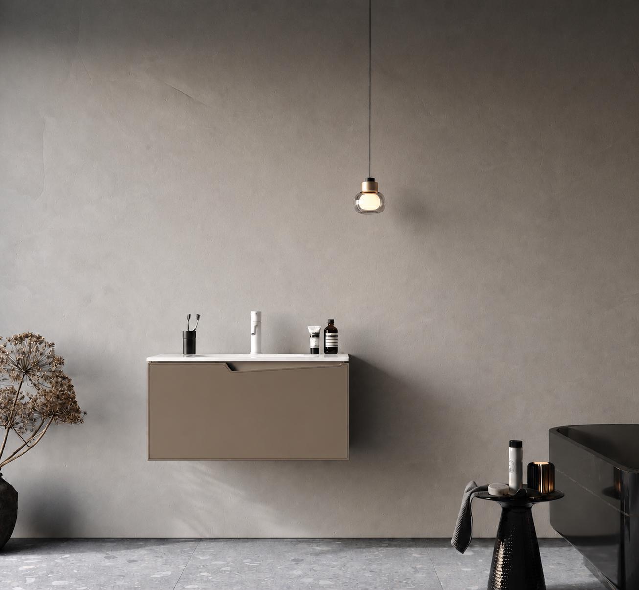 Braga 80 cm Beige Bathroom Cabinet Set or Single Options - Ready to Install, Pre-Assembled, Wall Mounted