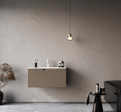 Braga 80 cm Beige Bathroom Cabinet Set or Single Options - Ready to Install, Pre-Assembled, Wall Mounted