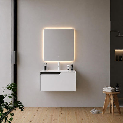 Lyon 80 cm White Bathroom Cabinet Set or Single Options - Ready to Install, Pre-Assembled, Wall Mounted