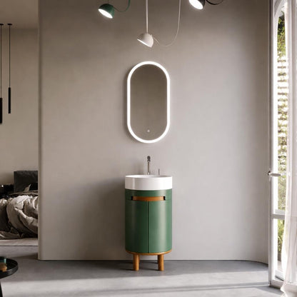 Masal 42 cm Green Bathroom Cabinet Set or Single Options - Ready to Install, Pre-Assembled, Wall Mounted