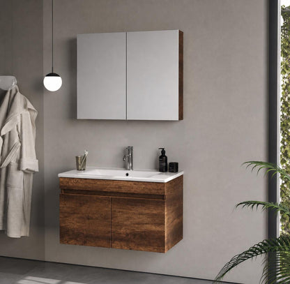 Defne 85 cm Baroque Bathroom Cabinet Set or Single Options- Ready to Install, Pre-Assembled, Wall Mounted